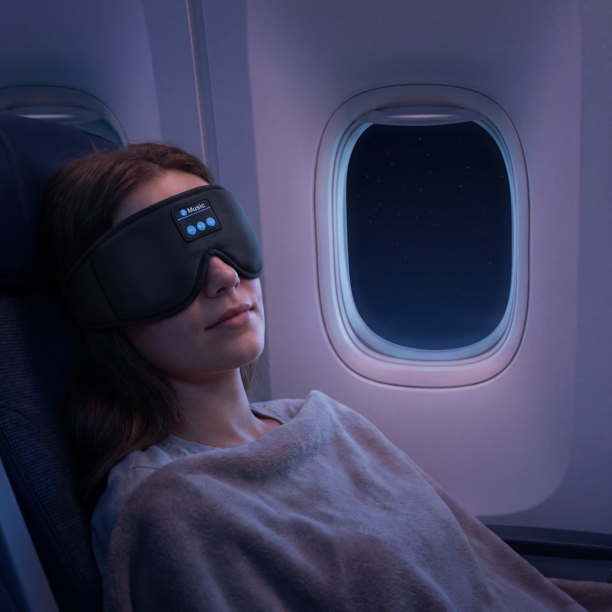 Sleeping comfortably on a flight